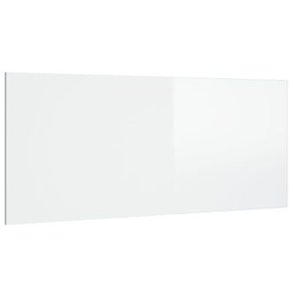 vidaXL Cabecero Cama Madera Contrachapada Blanco Brillo 200x1,5x80 Cm Vidaxl