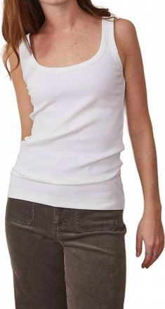 Paper Label Mara Tank Top In White