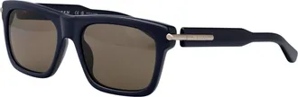 Alexander McQueen Mens Sunglasses Am0495s Blue-Blue-Brown Acetate Blue/blue/brown