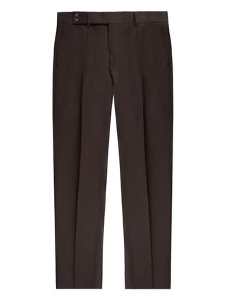 Incotex pleated drill trousers - Brown