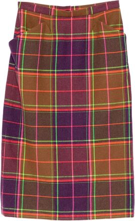 Anna Sui Geruite midi-rok - Paars