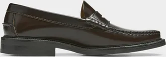 Simons Mens Smooth leather penny loafers Men