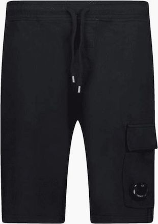 C.P. Company Mens Light Fleece Lens Pocket Black Cargo Shorts - Size: 33/32/32
