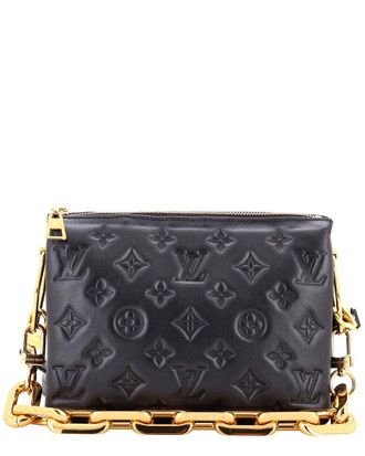 Louis Vuitton Black Monogram Embossed Lambskin Coussin Bb (Authentic Pre- Loved)