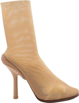 Burberry Ladies Gennie Tulle Sock Detail Ankle Boots, Brand Size 36 (US Size 6)