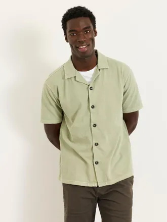 Fat Face FatFace Sage Green Textured Shirt