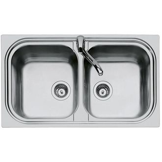 Foster Lavello Cucina In Acciaio Inox Ad Incasso S1000 86 Cm 2 Vasche - Foster