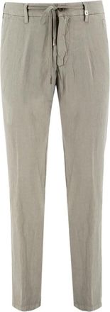 Myths Slim Fit Trekkoordbroek - Heren - Straight fit broeken - Groen - L - Broeken