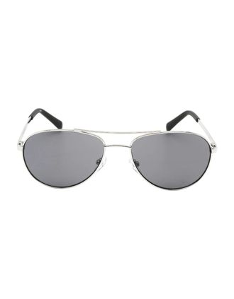 Calvin Klein Womens Calvin Klein Black Lens Silver Sunglasses - Size: ONE size