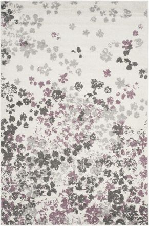 Safavieh Alfombra de polipropileno blanco/morado, 122 x 183 cm