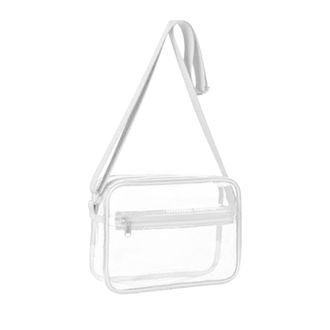 Generic Transparent Crossbody Bag Pvc Casual Storage Shoulder Bag Shoulder Bag Men (White, A)