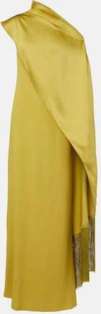 Taller Marmo Berenson one-shoulder crepe cady gown