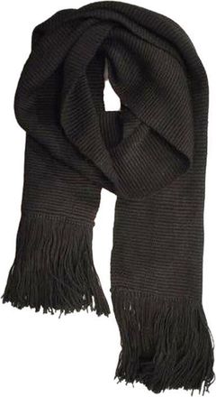 VOZ Solid Fringe Scarf in Black at Nordstrom