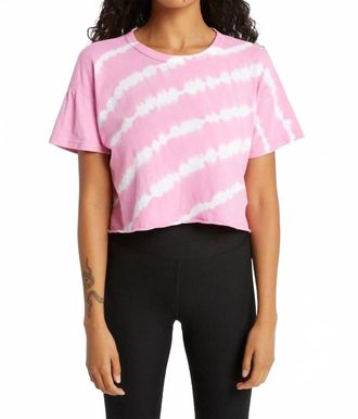 YEAR OF OURS Cropped Tie Dye Tee In Pink