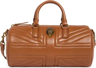Kurt Geiger Union Jack Leather Barrel Bag in Light/Pastel Brown at Nordstrom Rack