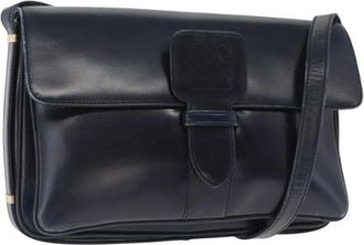 Loewe Pre-owned Cross Body Bags, female, Blue, Size: ONE SIZE Pre-owned Leather Cross Body Bag