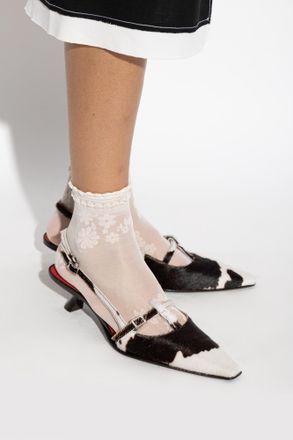 Marni Leather Heeled Shoes, Womens, Brown