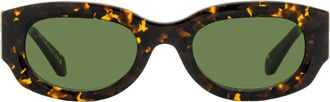 Off-white OERI14E Acetate Oval Sunglasses - Havana