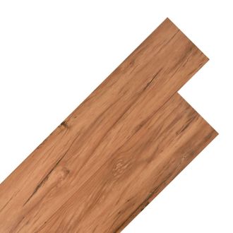 vidaXL Tableros De Suelo 18 Pcs Marr&oacute;n 5,26 M&sup2; Pvc Vidaxl