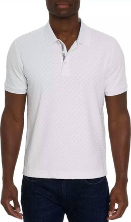 Robert Graham Elias Classic Fit Short Sleeve Polo Shirt In White
