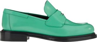 Ferragamo Womens Peny Strap Leather Loafers In Green