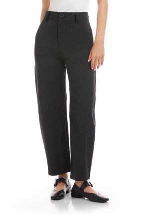 Fifteen Twenty Stevie High Waist Ankle Barrel Leg Pants in Charcoal at Nordstrom, Size 6