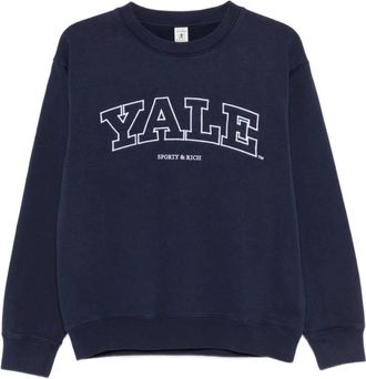 Sporty & Rich Sweater met ronde hals - Dames - Sweatshirts - Blauw - XL - Hoodies & sweatvesten