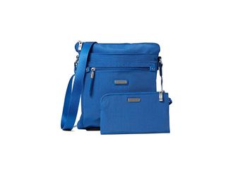 Baggallini Go Bagg with RFID Phone Wristlet Cross Body Womens Handbags Lapis, Nylon