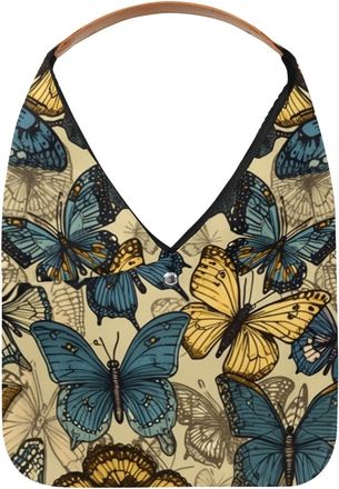 Generic Butterfly Reusable Lightweight Grocery Bags - Foldable Into Compact Pouch, Washable & Sturdy, Multipurpose for Shopping and Travel