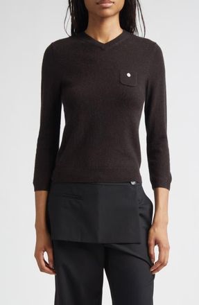 Sandy Liang Bisky Wool & Cashmere Sweater in Brown at Nordstrom, Size X-Large