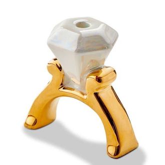 Tag Ring Cake Topper Candleholder Multi Earthenware Everyday in Gold at Nordstrom