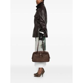Balenciaga Calf Suede Tote Bag - Brown