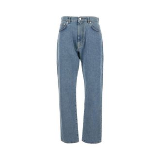 Loulou Studio Straight Fit Jeans, female, Blue, W28, Wular Straight Jeans