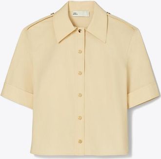 Tory Burch Womens Poplin Camp Shirt, size 16