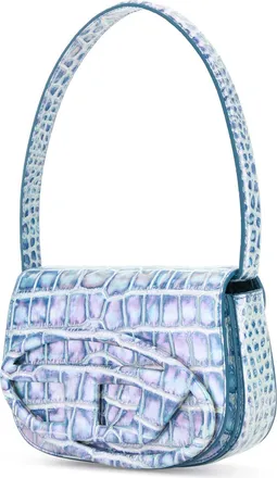 Diesel Womens Mano Shoulder Bag Blue Bovine Leather