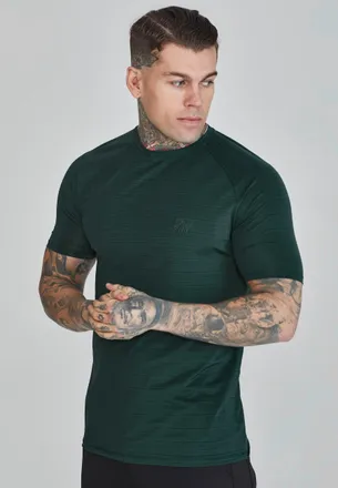 Siksilk Camiseta de ajuste muscle verde para hombre SikSilk M
