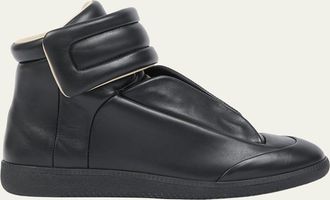 Maison Margiela Mens Future Leather High-Top Sneakers