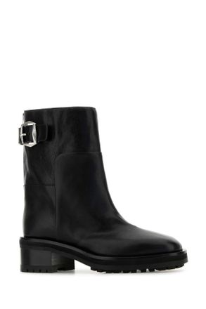 Jimmy Choo London Womens Black Leather Brooklyn Ankle Boots Stivali