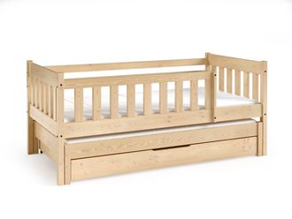 AKL FURNITURE Cama infantil pino beige 80x160