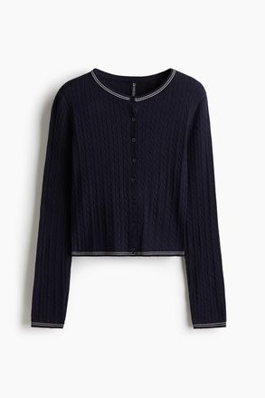 H&M Cardigan in Zopfstrick - Blue