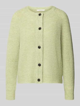 Selected Regular Fit Strickjacke aus Woll-Mix mit Alpaka-Anteil Modell LULU in Schilf, Gr&ouml;&szlig;e XL