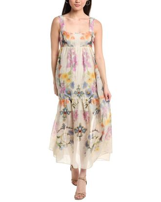 Marchesa Ramie Sleeveless Maxi Dress