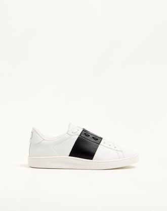 Valentino Garavani Sneaker Open Royco in vitello nappato Uomo BIANCO/ NERO 39.5