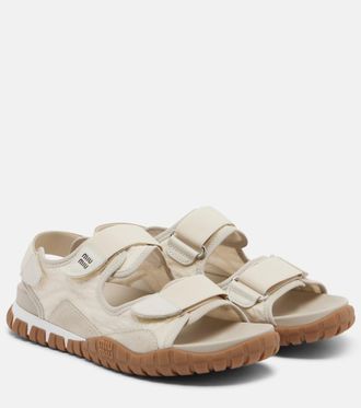 Miu Miu Tyre leather-trimmed sandals
