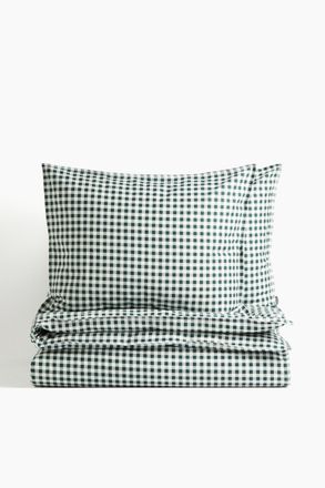 H&M Gemusterte Bettwäsche für Doppelbett - Green