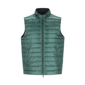 Herno Vests, male, Green, Size: 2XL Piumino Gilet