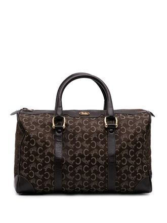 Celine 1900s C Carriage Boston canvas tas - Bruin