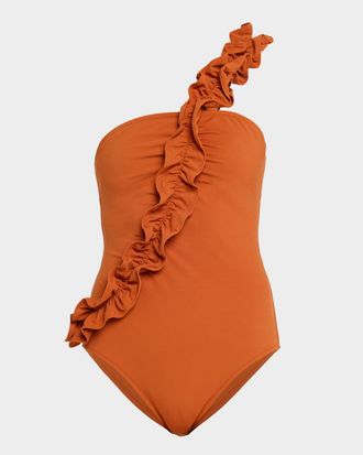 Ulla Johnson Capri Asymmetric One-Piece Swimsuit