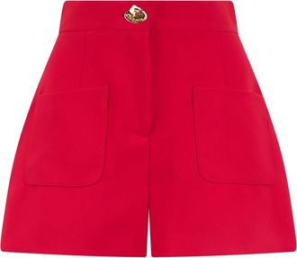 Moschino Moderne shorts voor de zomer - Dames - Korte Broeken - Rood - S - Polyester - Korte Broeken