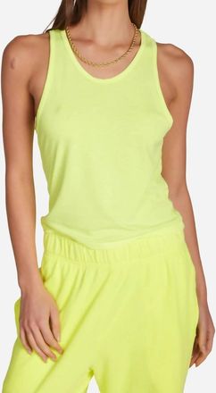 Michael Lauren Wylder Fitted Tank Top In Vivid Yellow